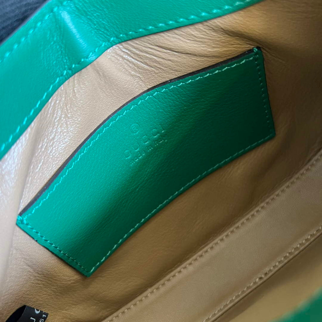 Gucci 699651 ‎Jackie 1961 mini shoulder bag Green patent leather