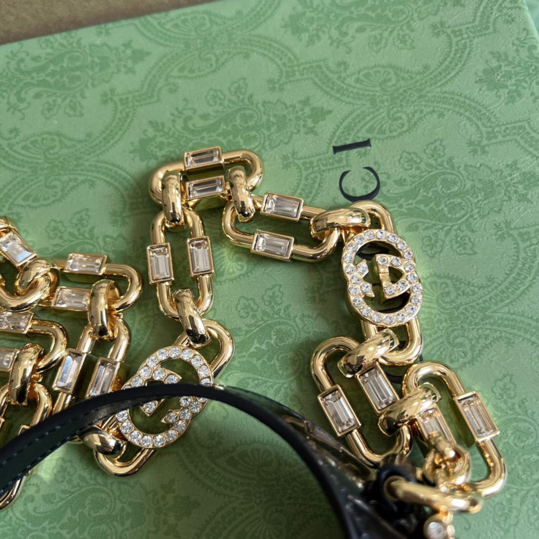 Gucci 699651 ‎Jackie 1961 mini shoulder bag Black patent leather