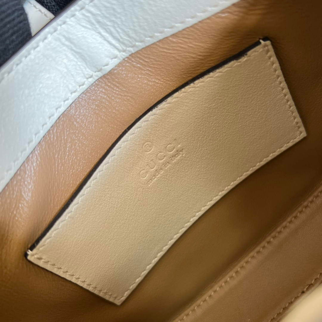 Gucci 699651 ‎Jackie 1961 mini shoulder bag White patent leather