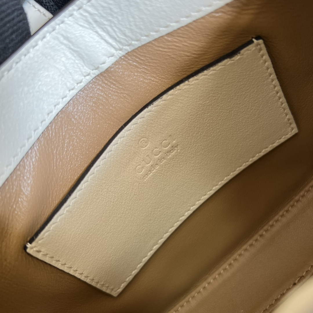 Gucci 699651 ‎Jackie 1961 mini shoulder bag White patent leather