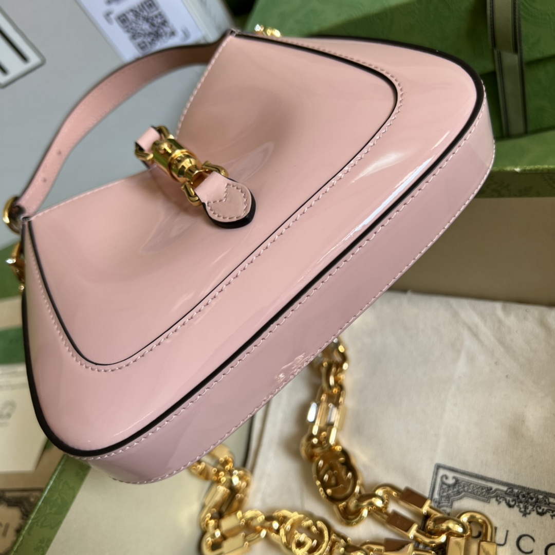 Gucci 699651 ‎Jackie 1961 mini shoulder bag Pink patent leather