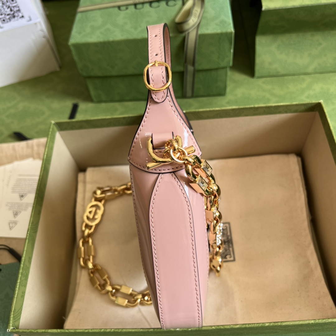 Gucci 699651 ‎Jackie 1961 mini shoulder bag Pink patent leather