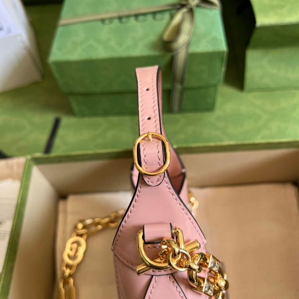 Gucci 699651 ‎Jackie 1961 mini shoulder bag Pink patent leather
