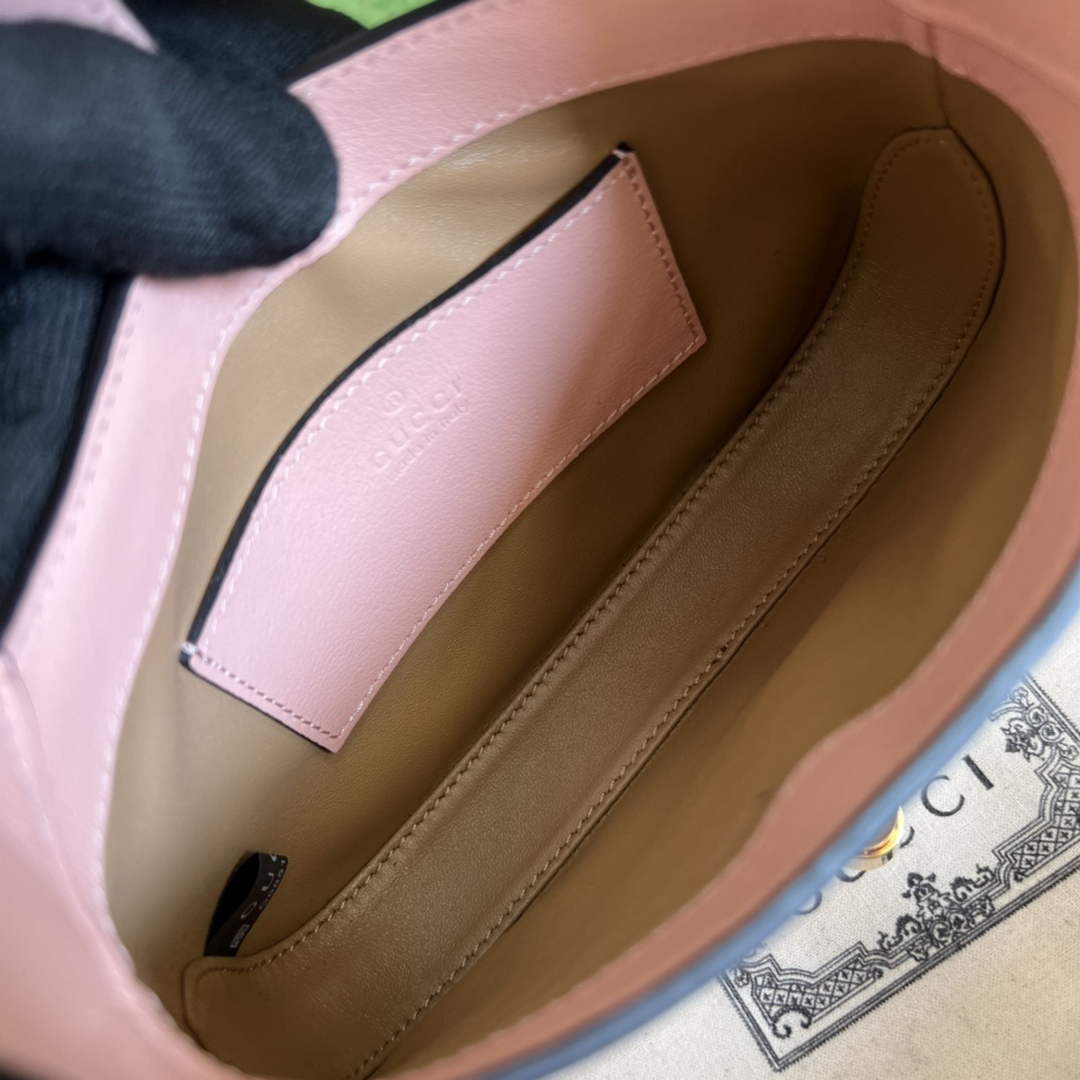 Gucci 699651 ‎Jackie 1961 mini shoulder bag Pink patent leather