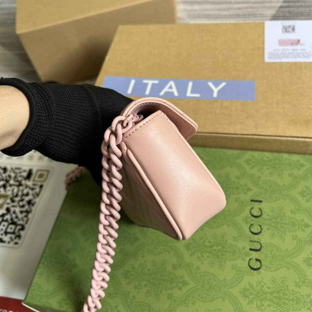 Gucci 699757 GG Marmont belt bag pink
