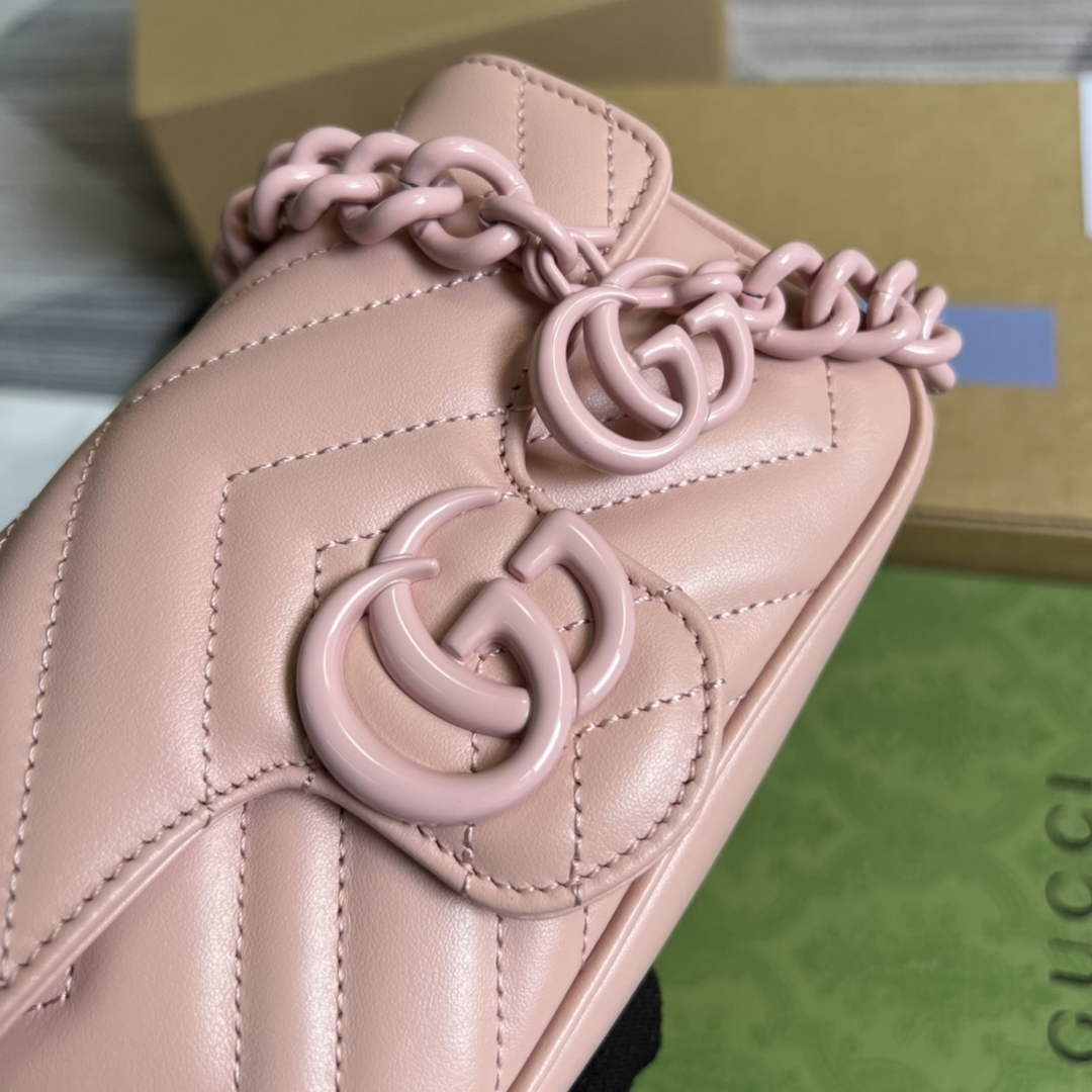 Gucci 699757 GG Marmont belt bag pink