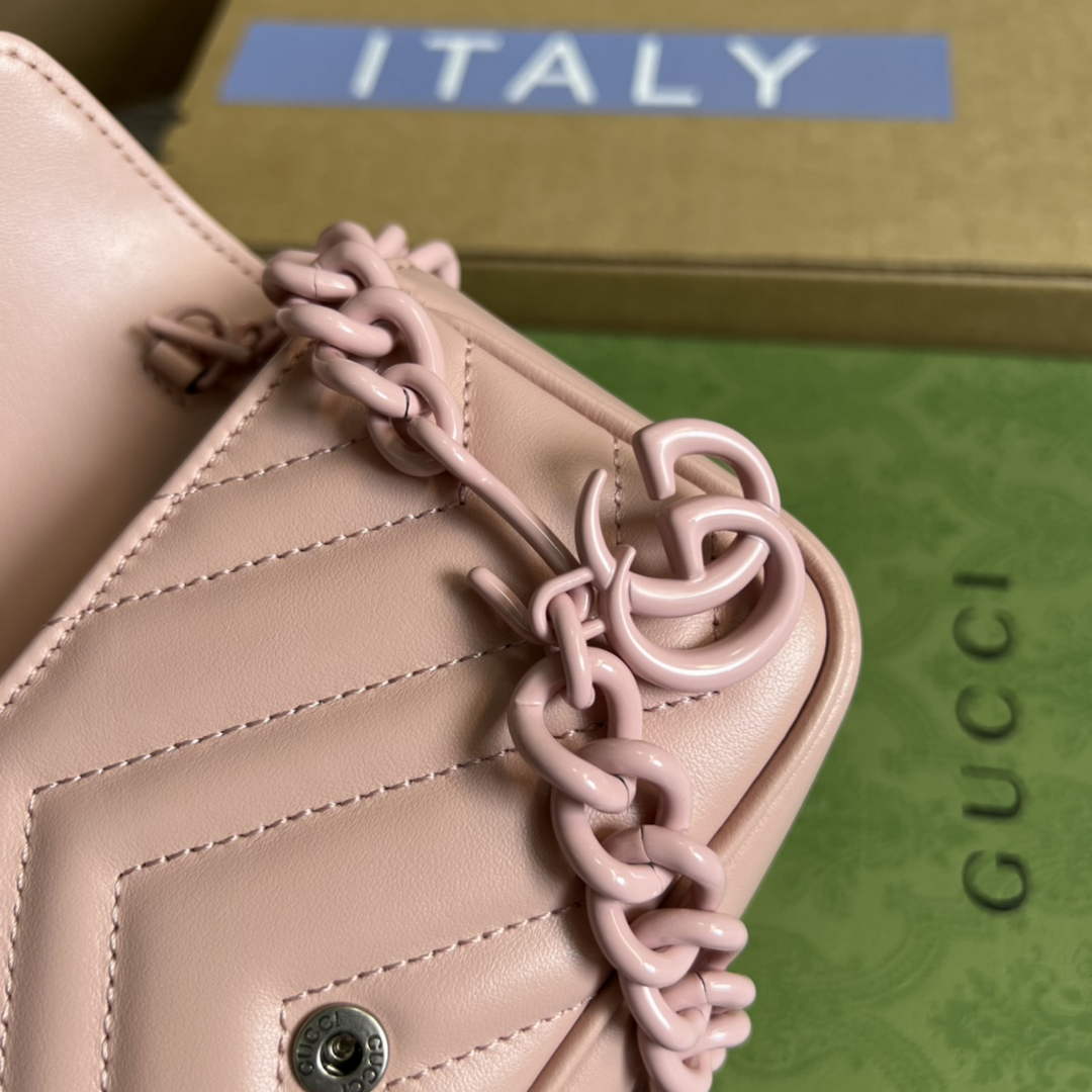 Gucci 699757 GG Marmont belt bag pink