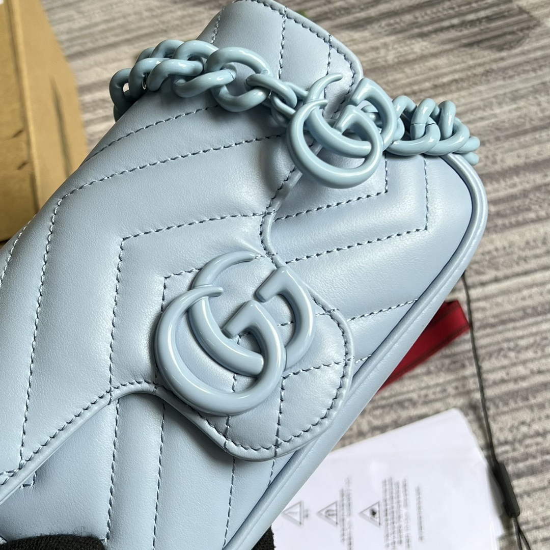 Gucci 699757 GG Marmont belt bag blue