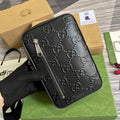 Gucci ‎700431 GG embossed sling backpack black