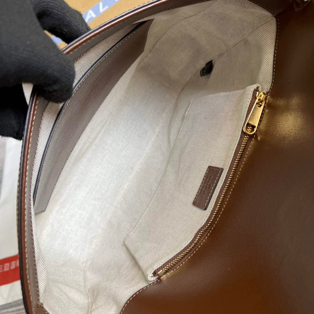 Gucci 700457 Horsebit 1955 shoulder bag Beige GG Supreme canvas