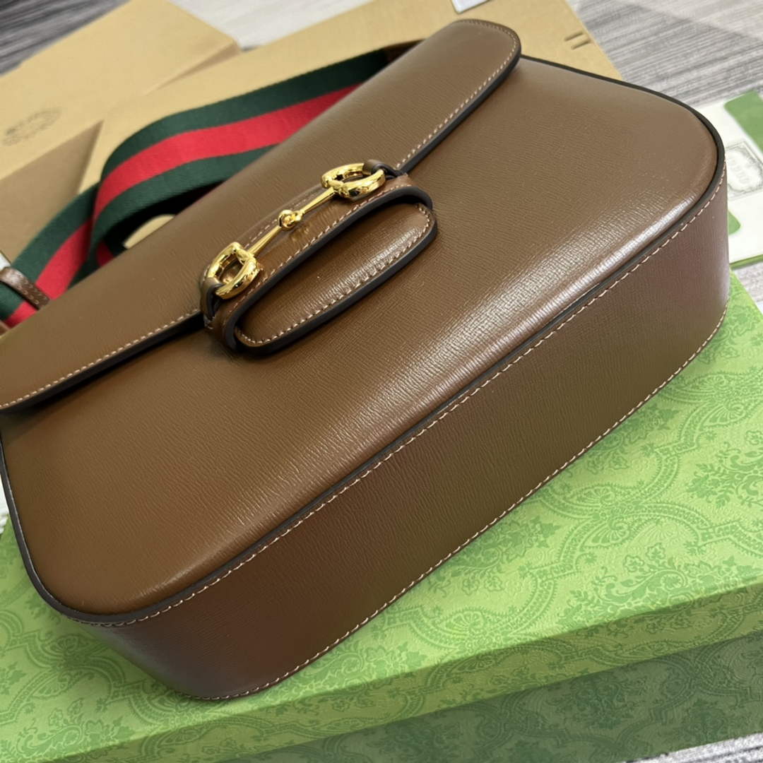 Gucci 700457 Horsebit 1955 shoulder bag Brown Leather