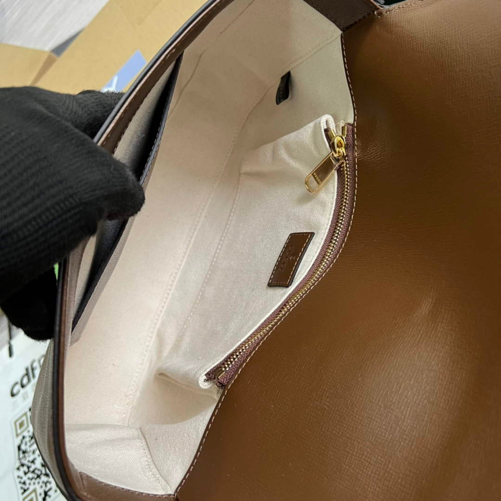 Gucci 700457 Horsebit 1955 shoulder bag Brown Leather