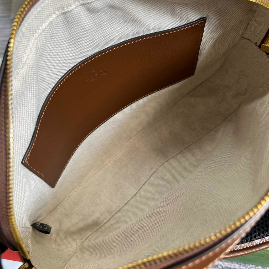 Gucci 700515 Small GG Supreme Backpack Brown leather