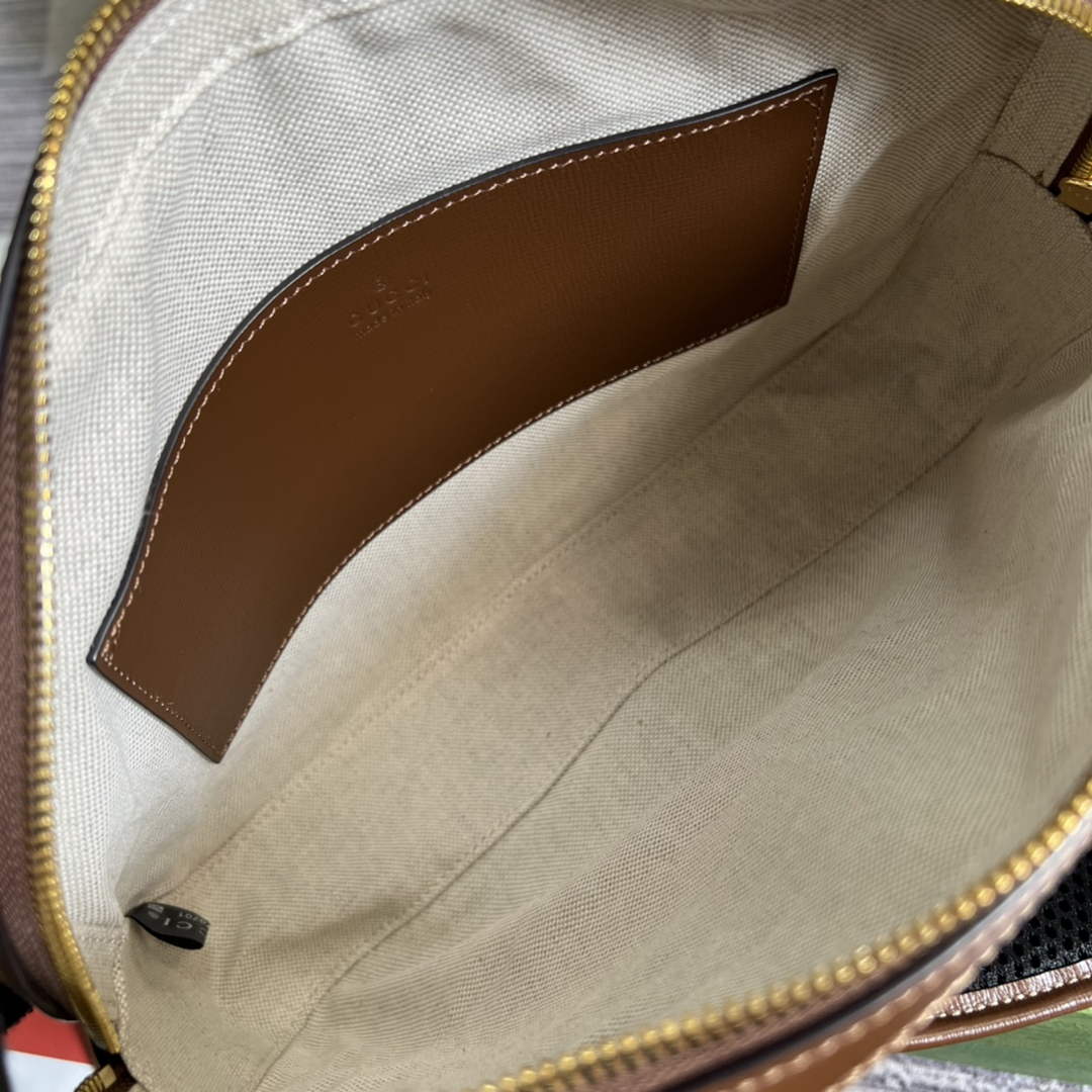Gucci 700515 Small GG Supreme Backpack Brown leather