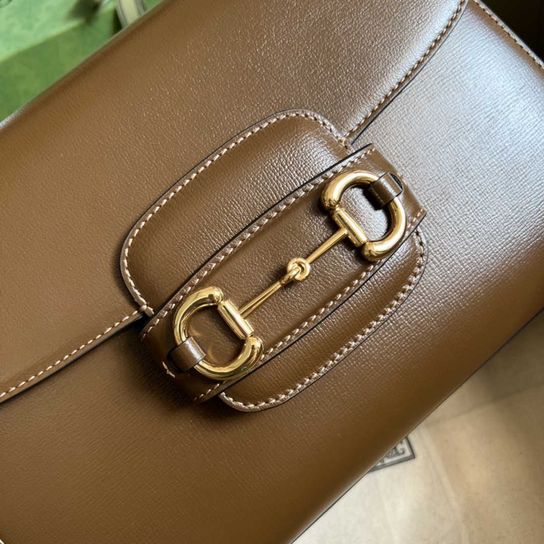 Gucci 702049 Horsebit 1955 medium bag in brown leather