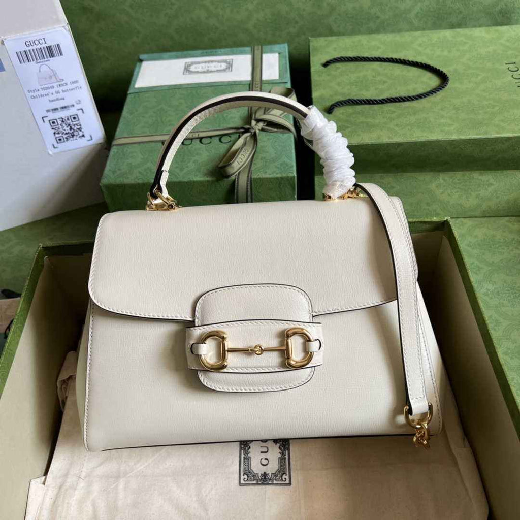 Gucci 702049 Horsebit 1955 medium bag in beige leather