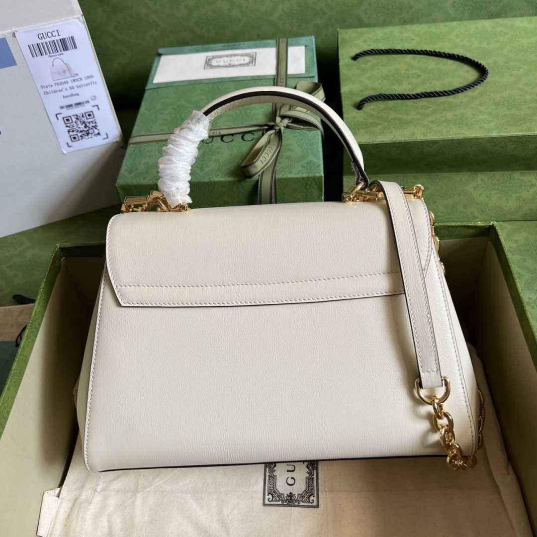Gucci 702049 Horsebit 1955 medium bag in beige leather