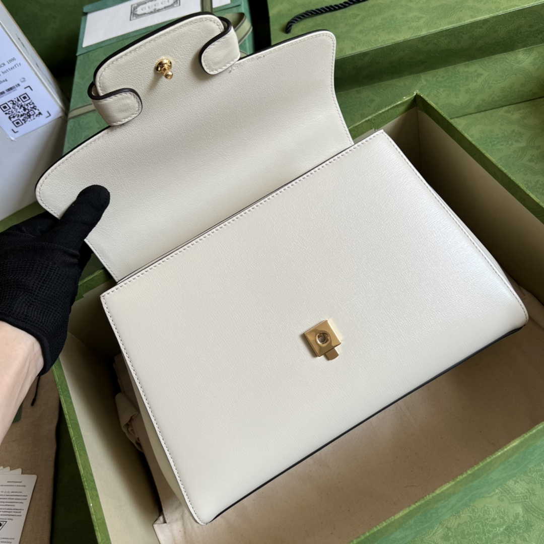 Gucci 702049 Horsebit 1955 medium bag in beige leather
