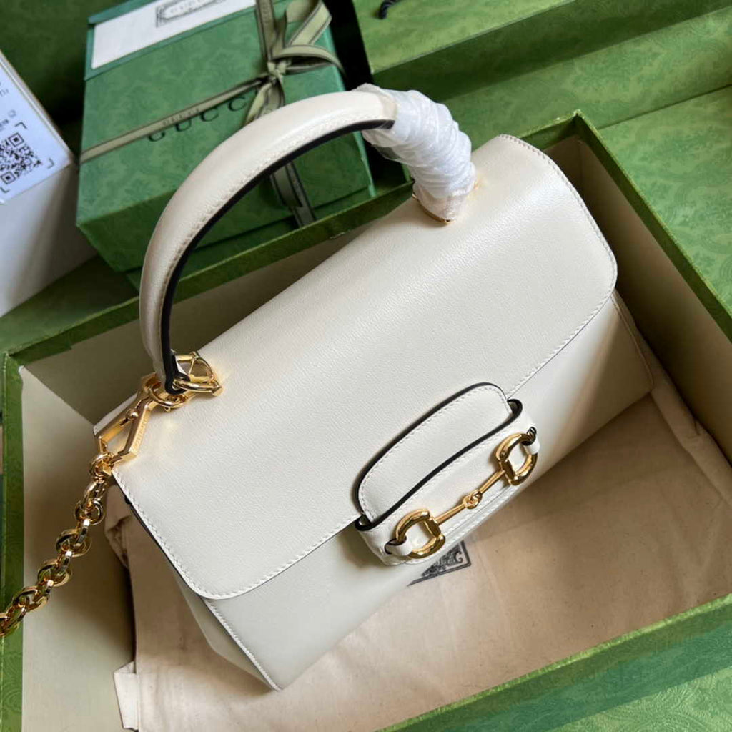 Gucci 702049 Horsebit 1955 medium bag in beige leather