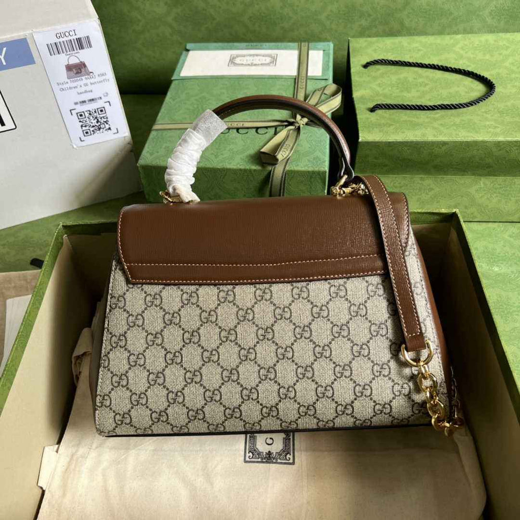 Gucci 702049 Horsebit 1955 medium bag in brown GG leather