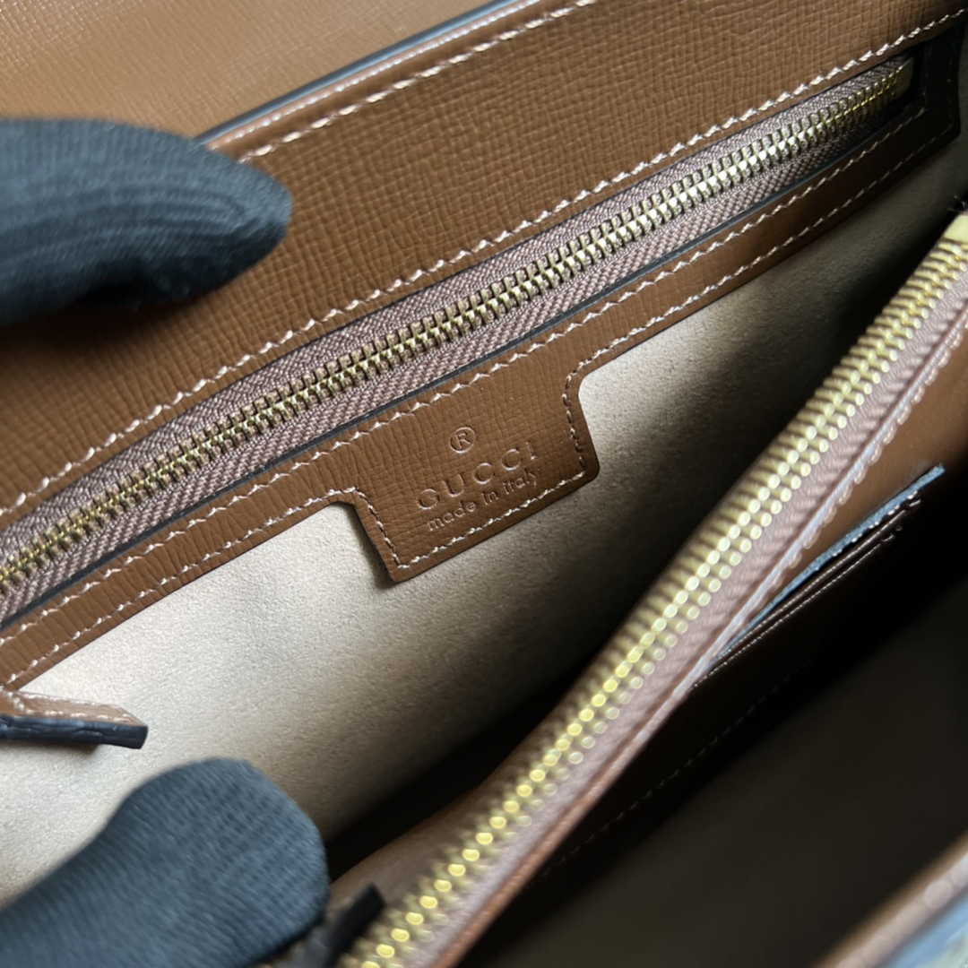 Gucci 702049 Horsebit 1955 medium bag in brown GG leather