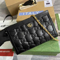 Gucci ‎‎702200 GG Matelassé leather small black