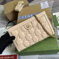Gucci ‎‎702200 GG Matelassé leather small beige