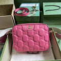 Gucci 702234 GG Matelassé leather shoulder bag Pink