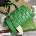 Gucci ‎‎702242 GG Matelassé leather medium bag green
