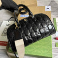 Gucci ‎‎702242 GG Matelassé leather medium bag black
