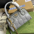 Gucci ‎702251 GG Matelassé leather mini bag gray