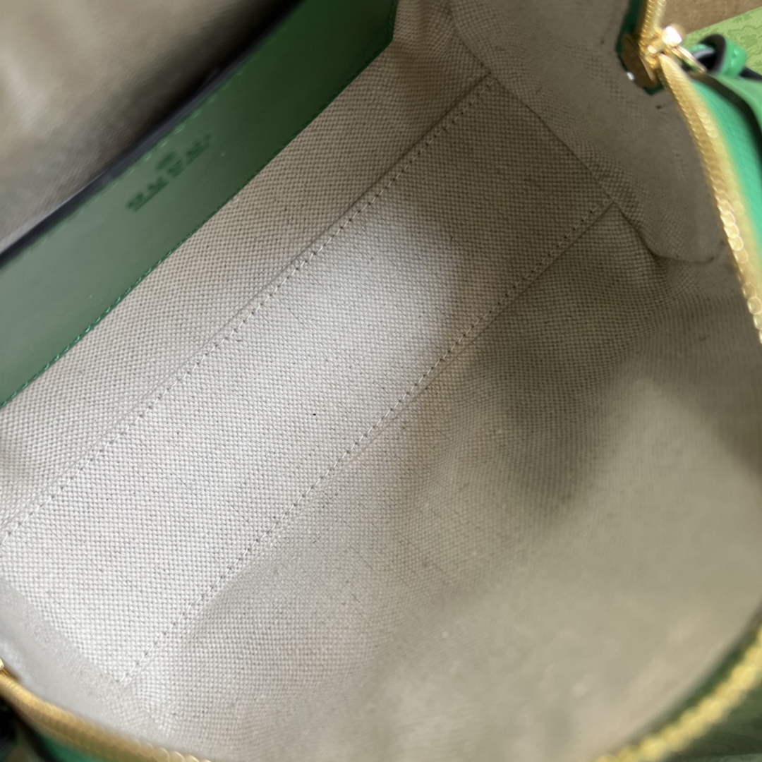 Gucci ‎702251 GG Matelassé leather mini bag green