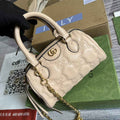 Gucci ‎702251 GG Matelassé leather mini bag Beige