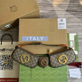 Gucci 702614 Blondie mini belt bag Beige GG Supreme canvas