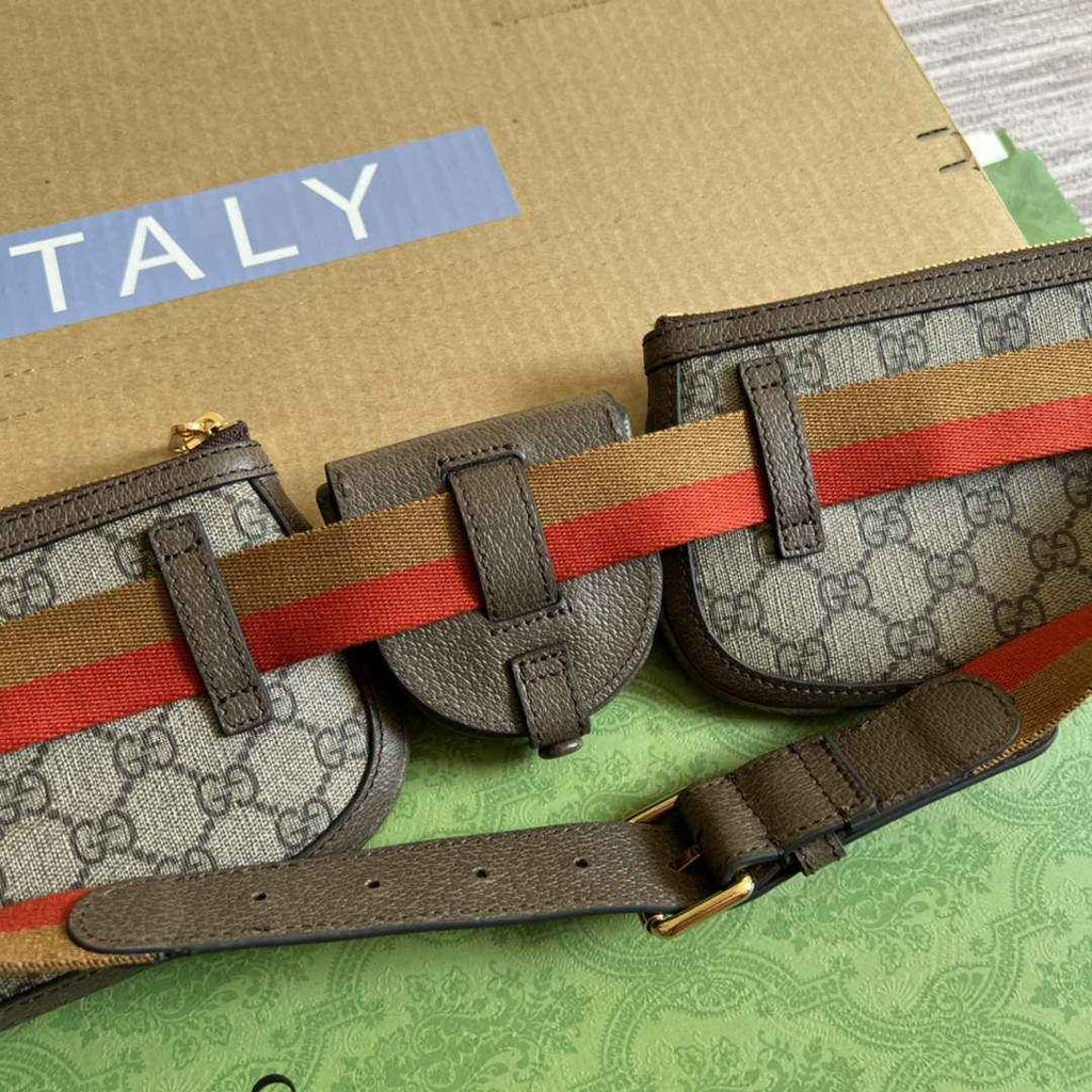 Gucci 702614 Blondie mini belt bag Beige GG Supreme canvas
