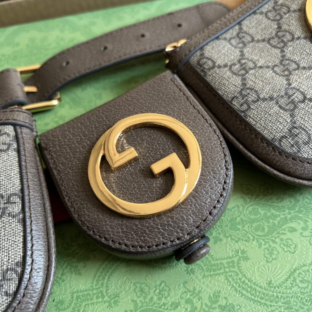 Gucci 702614 Blondie mini belt bag Beige GG Supreme canvas