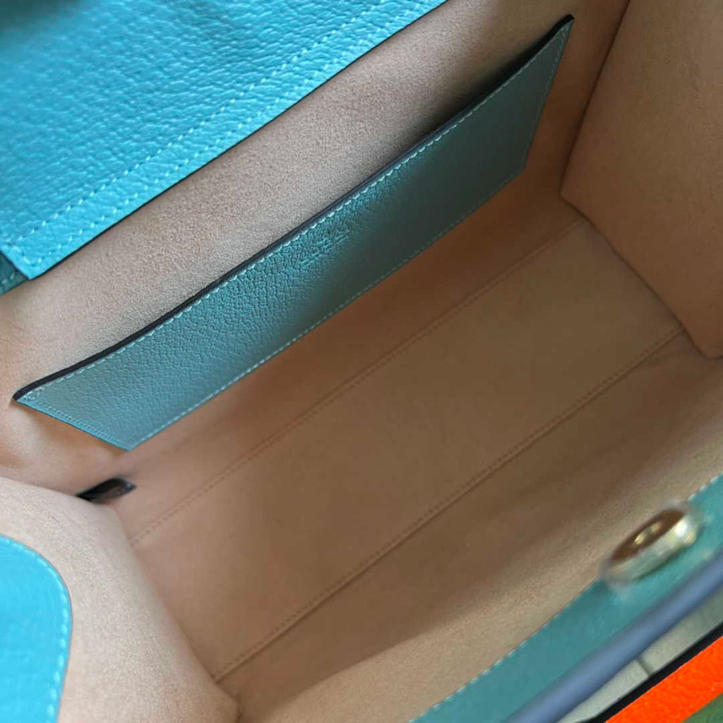 Gucci 702721 Diana Small Tote Bag Blue Leather