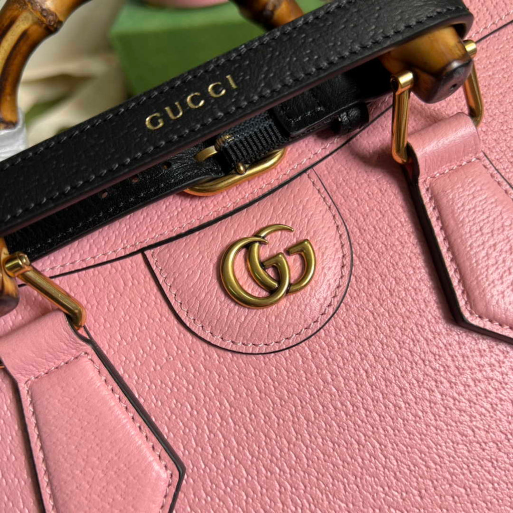 Gucci 702721 Diana Small Tote Bag Pink Leather