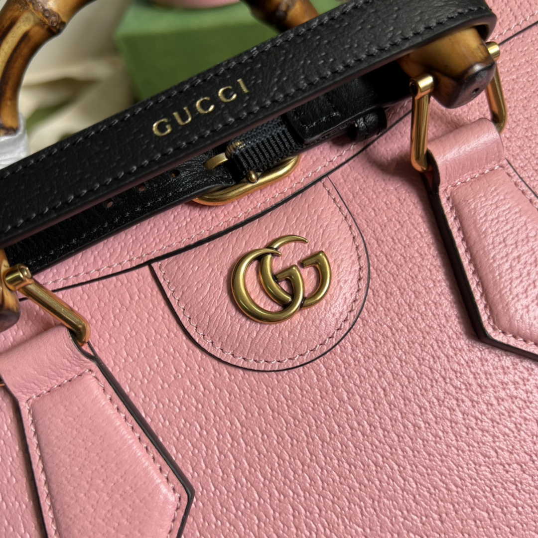 Gucci 702721 Diana Small Tote Bag Pink Leather