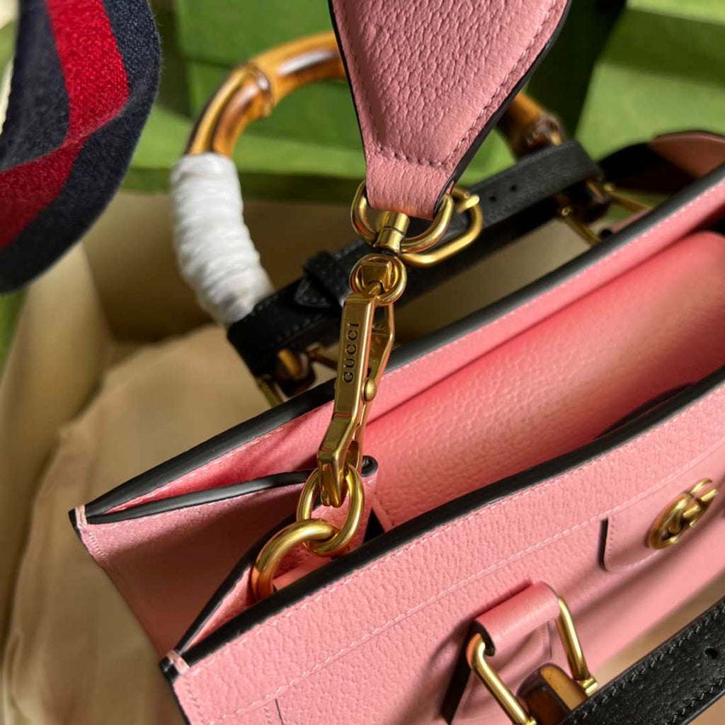 Gucci 702721 Diana Small Tote Bag Pink Leather