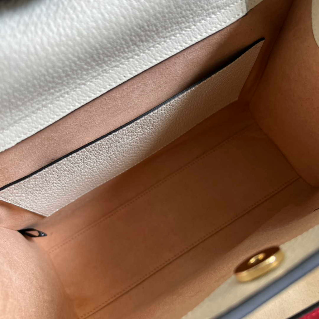 Gucci 702721 Diana Small Tote Bag Beige Leather