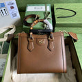 Gucci 702721 Diana Small Tote Bag Leather Brown