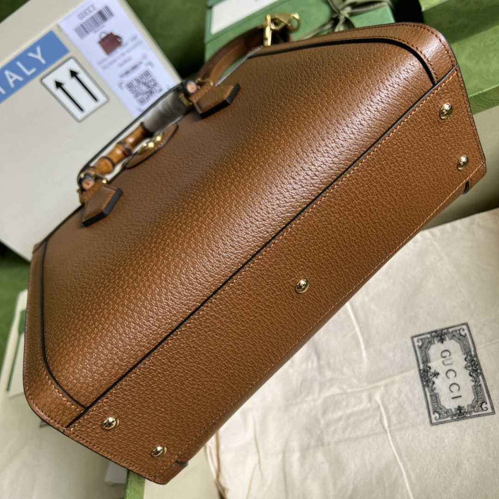 Gucci 702721 Diana Small Tote Bag Leather Brown