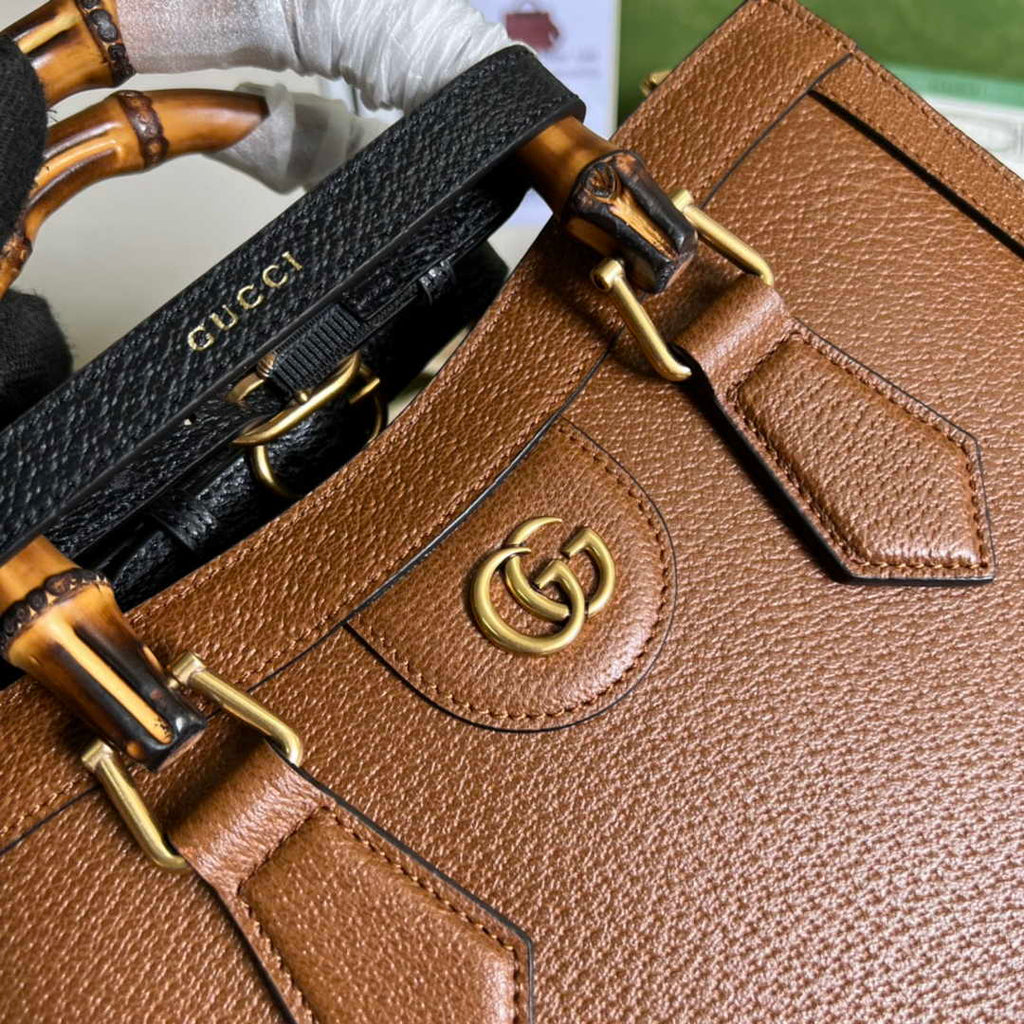 Gucci 702721 Diana Small Tote Bag Leather Brown