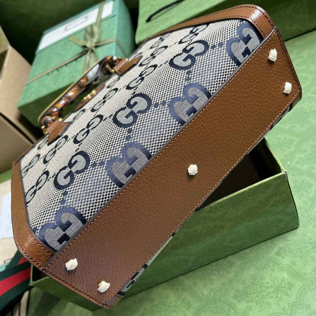 Gucci 702721 Diana Small Tote Bag Beige GG Leather