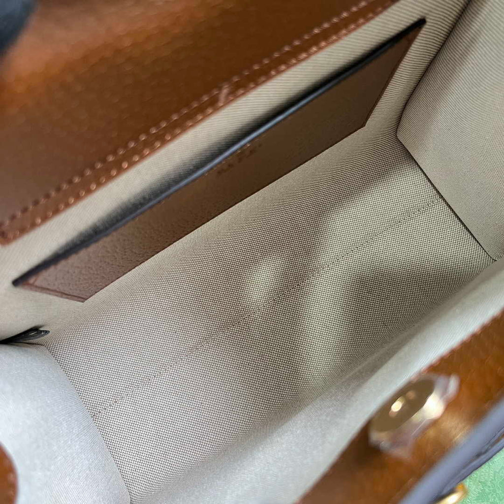 Gucci 702721 Diana Small Tote Bag Beige GG Leather