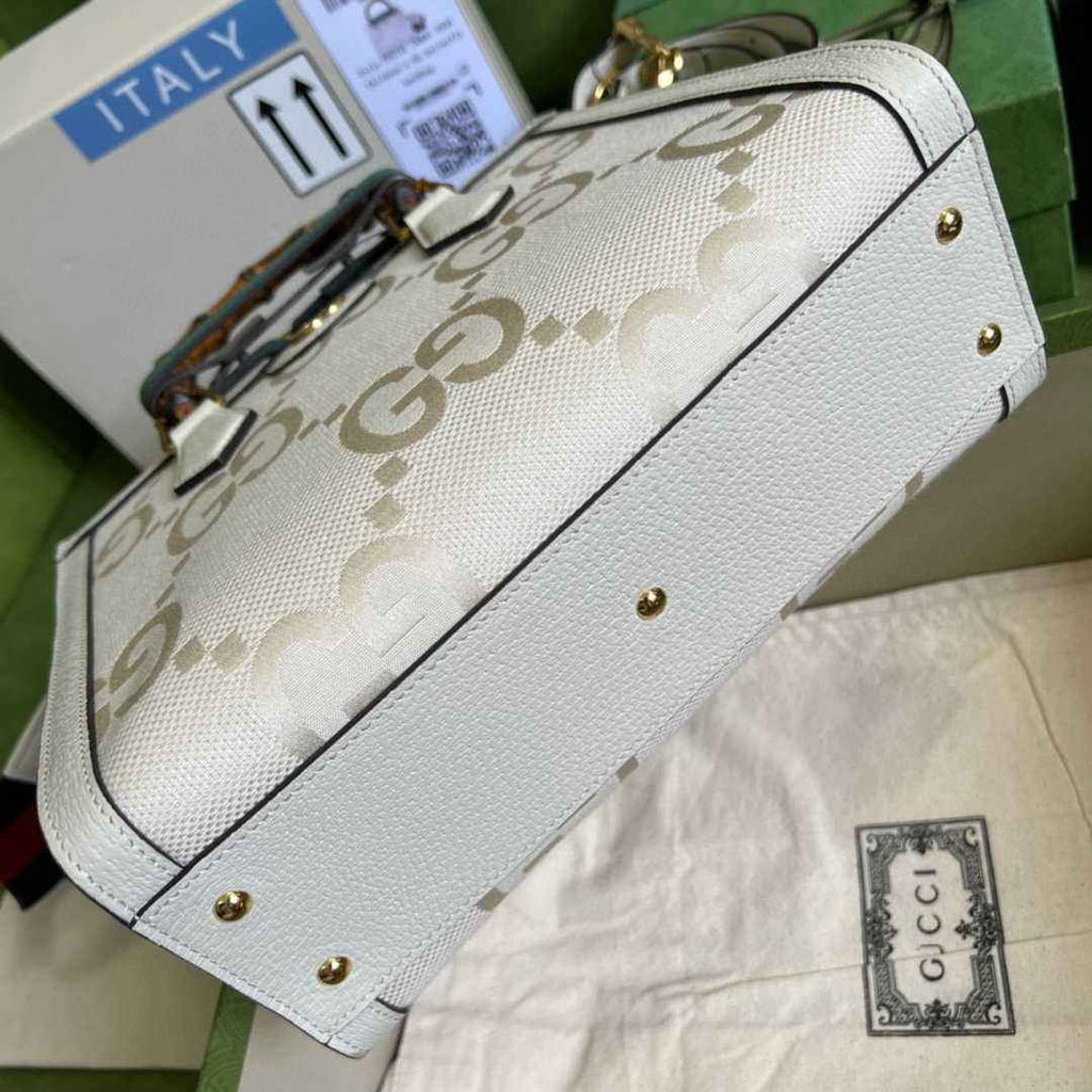 Gucci 702721 Diana Small Tote Bag Beige GG Leather