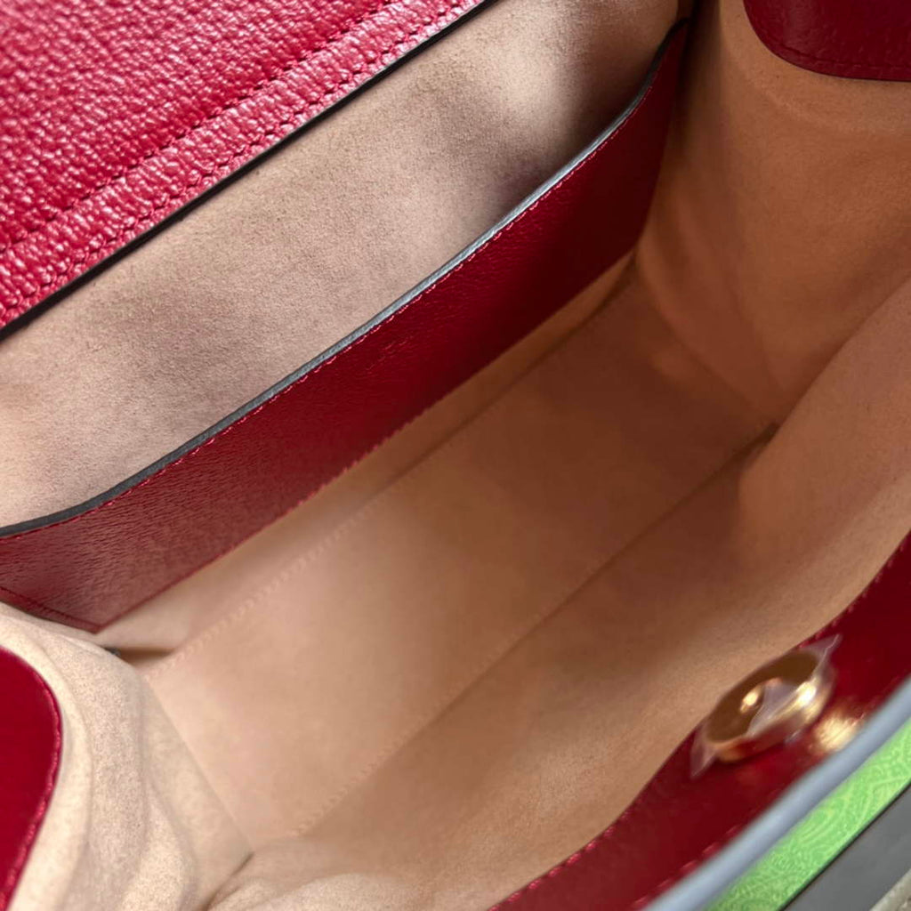 Gucci 702721 Diana Small Tote Bag Red Leather