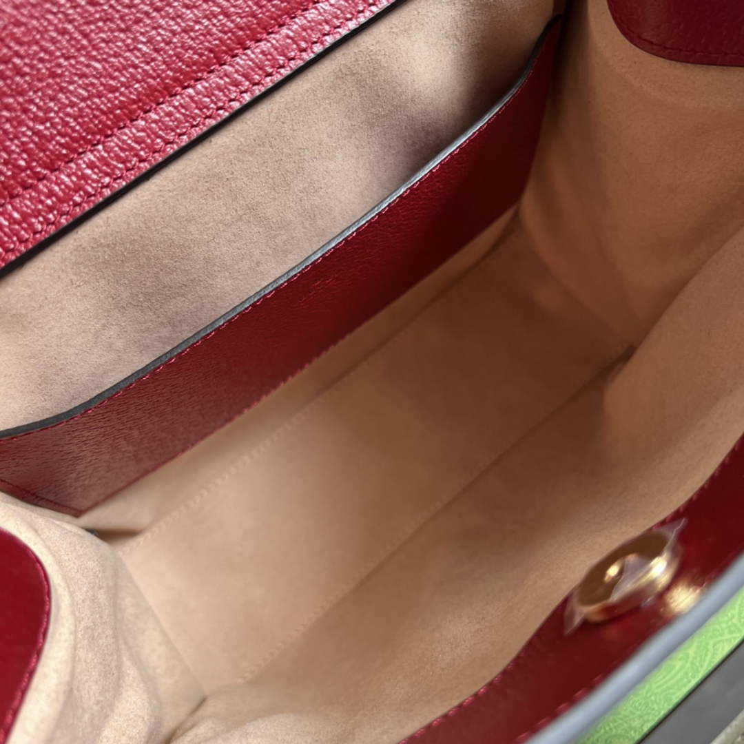 Gucci 702721 Diana Small Tote Bag Red Leather