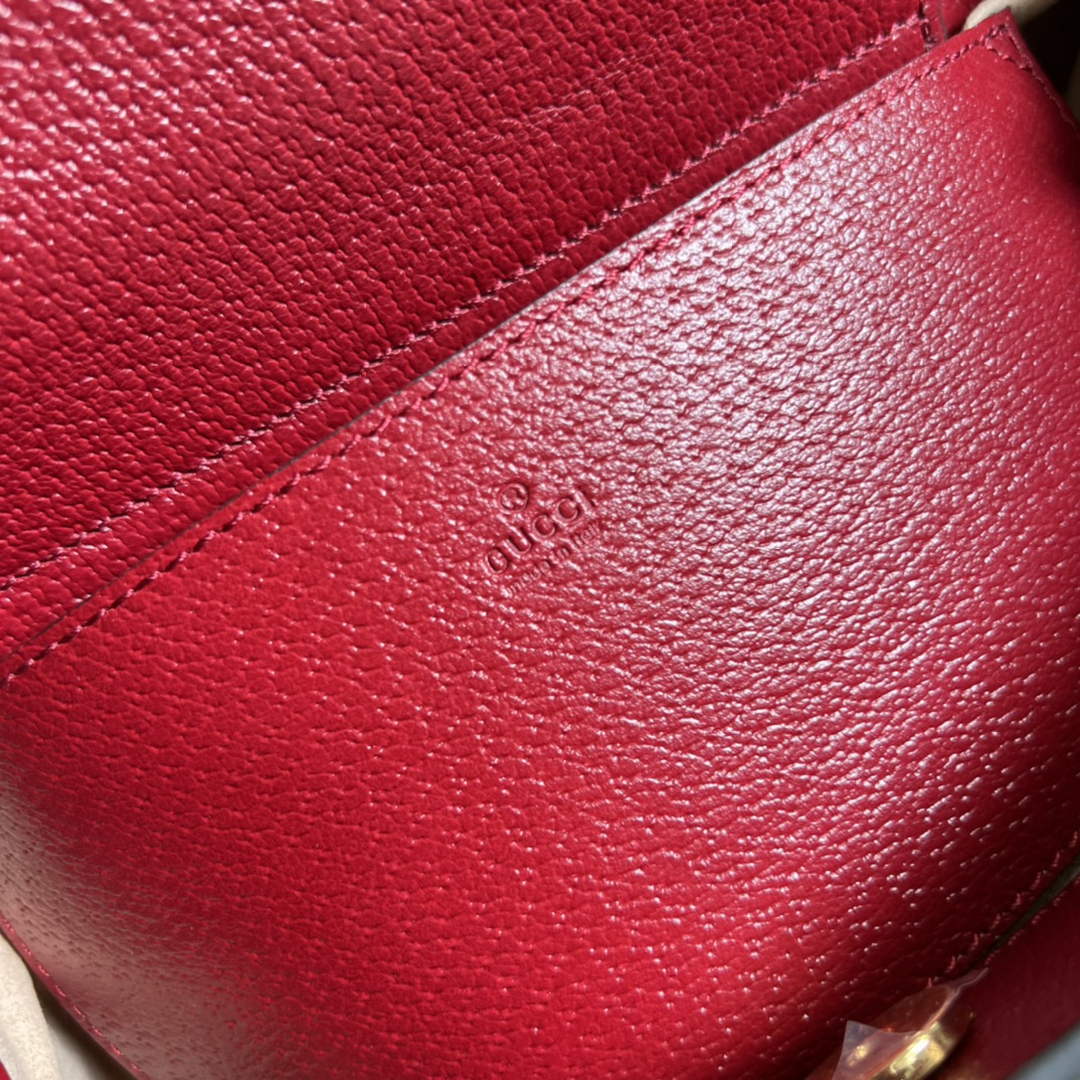 Gucci 702721 Diana Small Tote Bag Red Leather